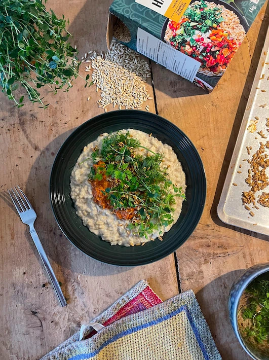 Krämig havrerisotto med ”mojo”